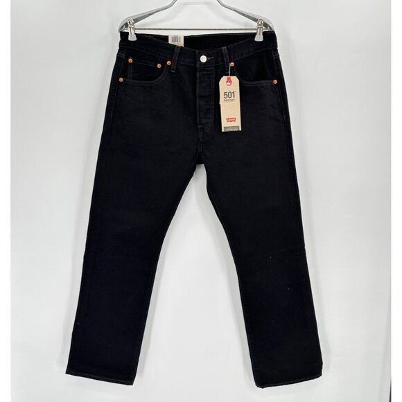 Levi's Men's 501 Jeans in Black size 33x29 100% Cotton Original Fit Straight Leg - Picture 1 of 11